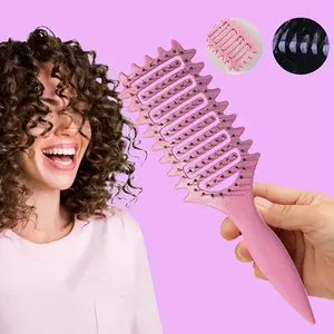A hair comb, curling comb with breathable hole design, specially made for women to create and define curls, suitable for all hair types! Instantly unleashes curling potential, shapes, sets, and enhances overall styling.