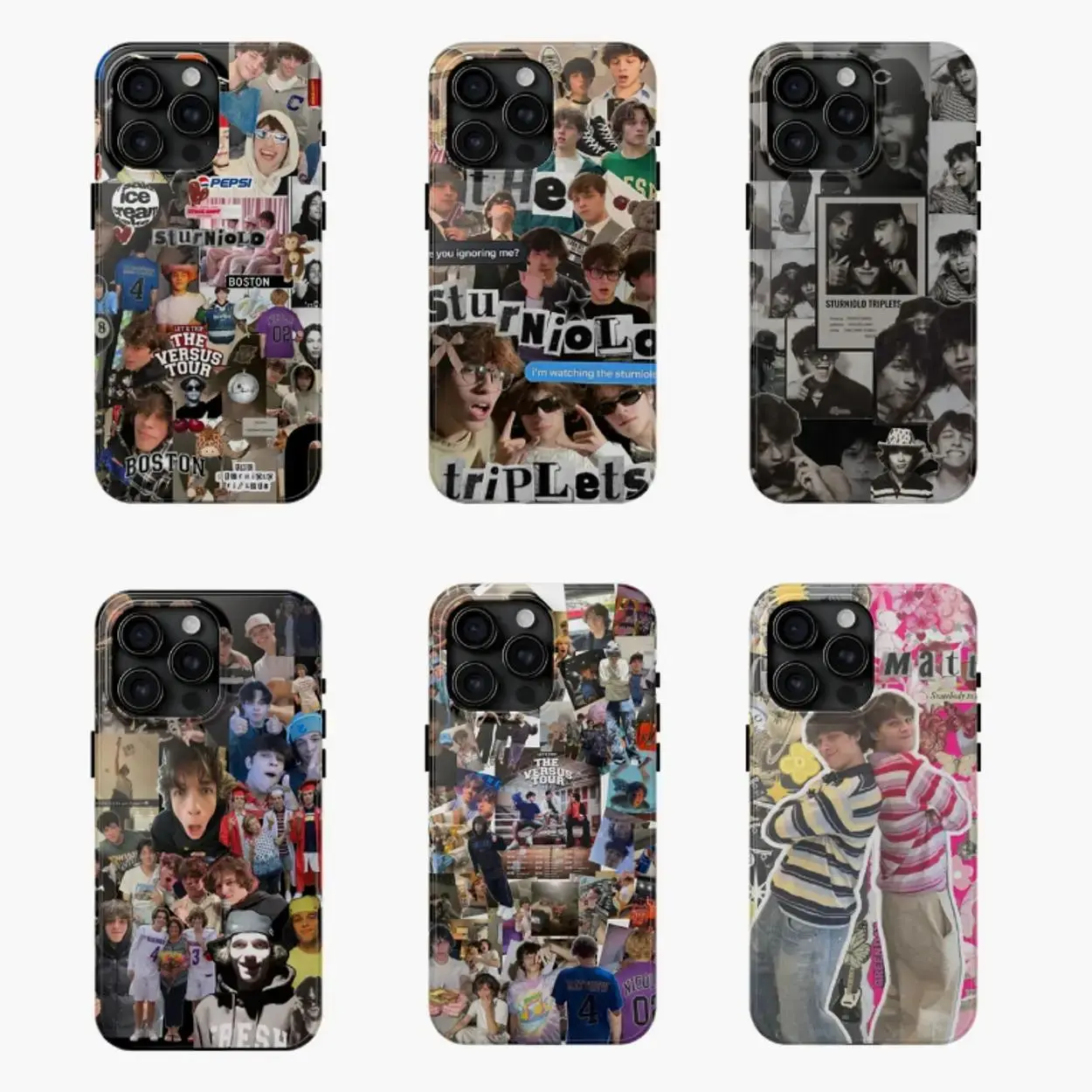 S-Sturniolo Triplets Collage Anime Phone Case,Shock-Resistant Mobile Accessory Compatible for iPhone 17 ProMax 16 15 14 13 12 11 and for Samsung S21-S26, Ideal Gift for Movie Fans