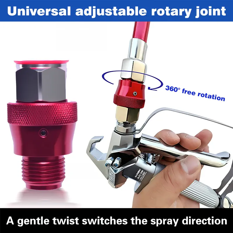 Airless Paint Sprayer Swivel Joint 360 Degree Rotate Spray Gun Joint Connector Accessories Paint Application Tool Adjustable Rotary