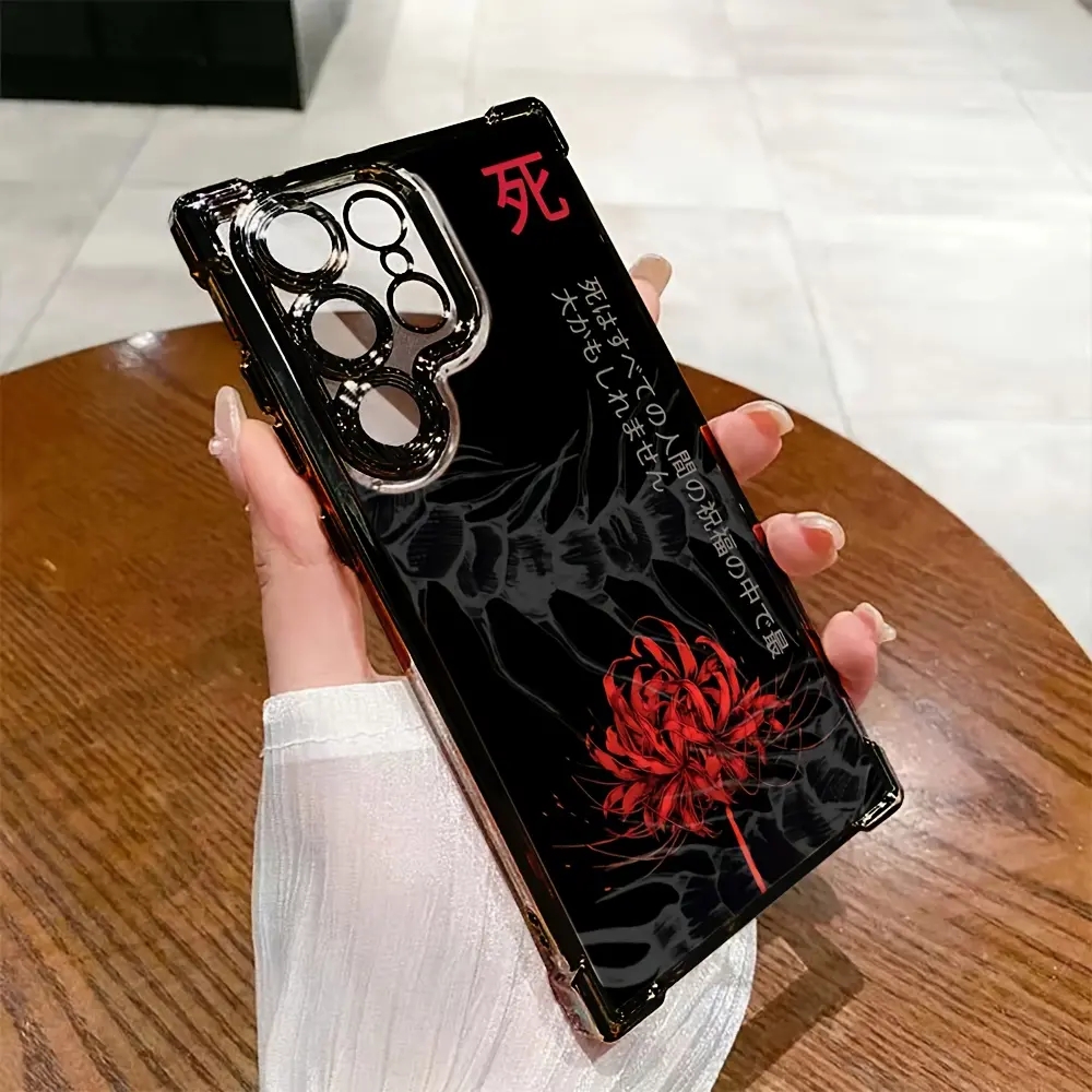 Tokyo Anime Ghoul TPU Plastic Cellphone Case - Shockproof, Transparent Cover, Soft Back Protective Accessory for Samsung Galaxy S25, S24, S24 Ultra, S23, S22, S21 FE Plus 4G, 5G