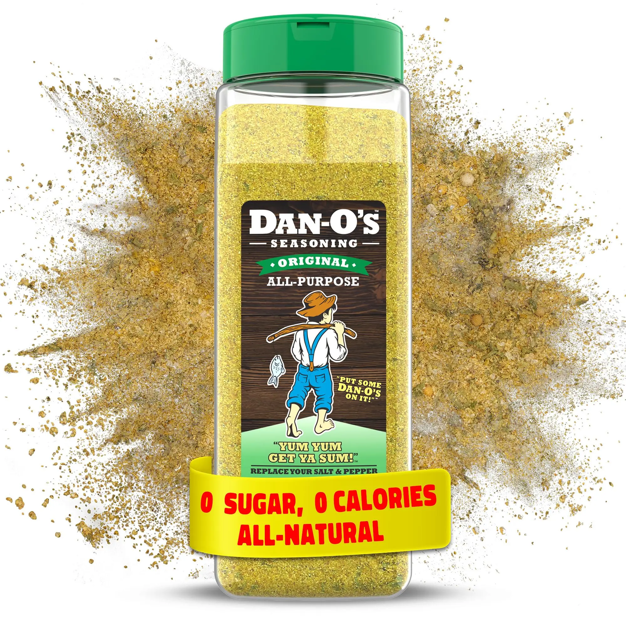Dan-O's Original Seasoning - All-Natural, Sugar-Free, Zero Calorie - Perfect for Chicken, Meats, Veggies - High-Quality Rosemary Blend - Large 20oz Bottle