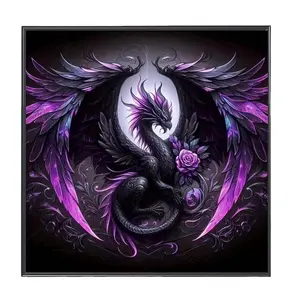 DIY Diamond Painting Dragon Design Frameless Full Round Stickers Wall Art Home Decor, Handicraft, DIY Supplies Type, Model Xinghao Ly1, Diamond Painting Kit