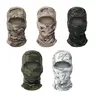 Yeomoo 5PC Unisex Adjustable Polyester Camouflage Tactical Face Cover Scarf - 1Size Stretch, Sweat-Resist Fabric, UV Face Protection, Breathable, Windproof Balaclava Neck Gaiter Helmet Liner, Elastic Fit Stays Secure for Motorcycle, Outdoor Sports