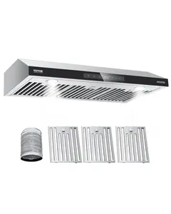 VEVOR Under Cabinet Range Hood, TikTokShopBlackFriday, 36 Inch Kitchen Vent Hood, 900CFM Dual Motors Stainless Steel Stove Hood, with Gesture & Touch Control, LED Light, and 4-Speed Exhaust Fan