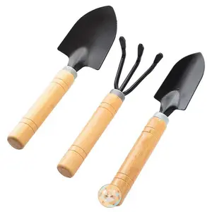 Premium 3-Piece Compact Gardening Tool Set - Mini Multi-Functional Shovel, Rake, Spade for Home Plant Soil Loosening, Bonsai Care