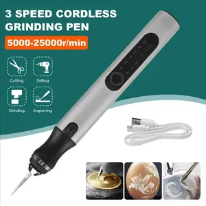 Cordless Rechargeable USB Engraving Pen Kit with Speed Adjuster, Beginners-Friendly Metal & Glass Compatible Engraver Etching Tool for Stone, Jewelry, Nails, Ceramics