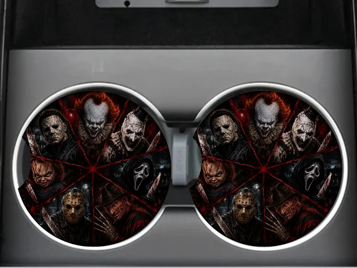 Horror Characters 2- Pack Car Coasters