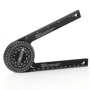 7-Inch Miter Saw Protractor, Rust-Proof Angle Finder, Precision Laser-Engraved Scales, Professional Measuring Ruler for Carpentry