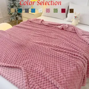 Chenille Air Conditioning Blanket, Universal Size, 3D Embossed Design, Ideal for Bedroom, Sofa, Office, Christmas Gift