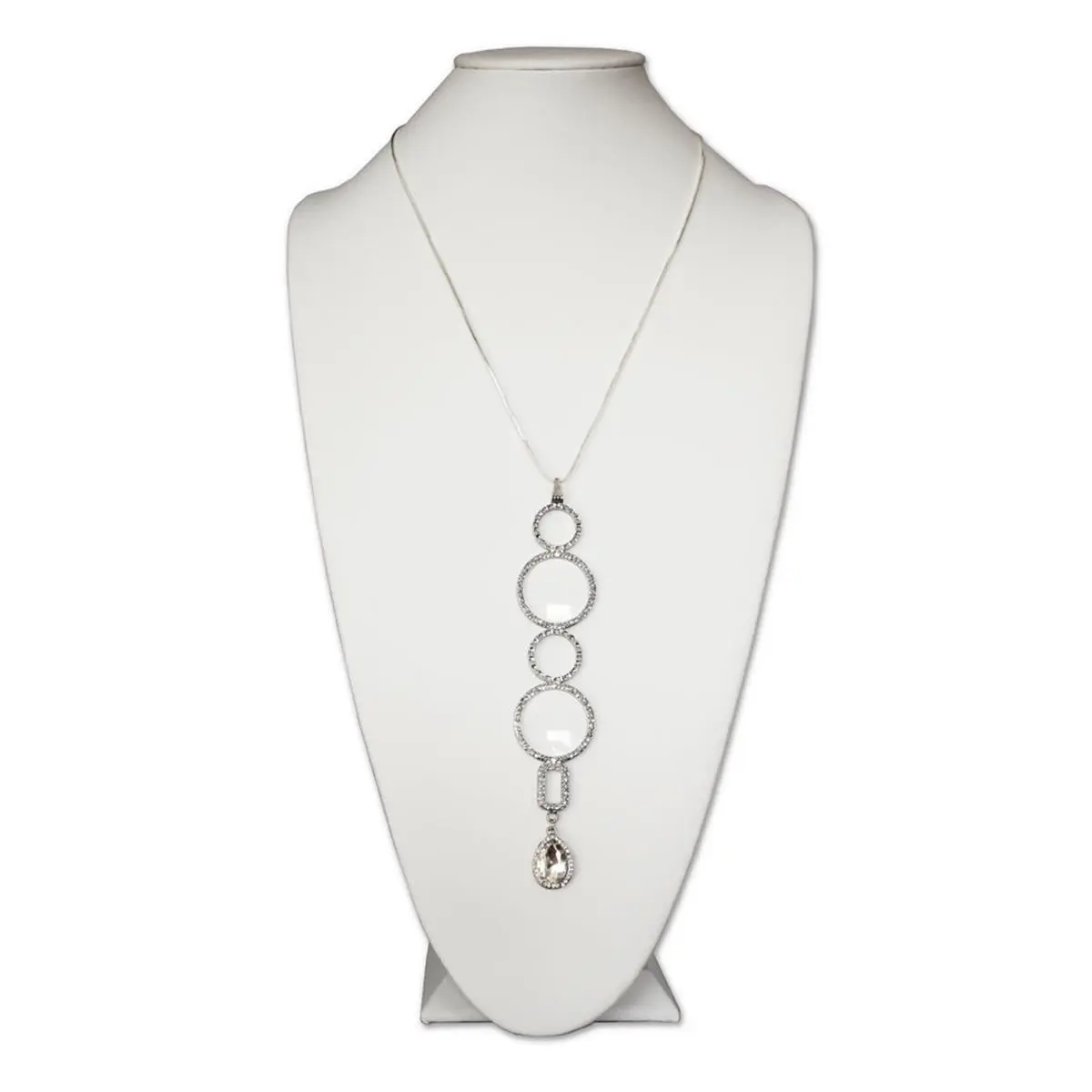 Neckglasses  Karen Bling Reading Glass - Silver, Strength 1.5