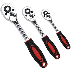 Drive Ratchet Handle, Professional Heavy Duty Ratchet Set, Quick-release Reversible, Premium Chrome Vanadium Steel Construction