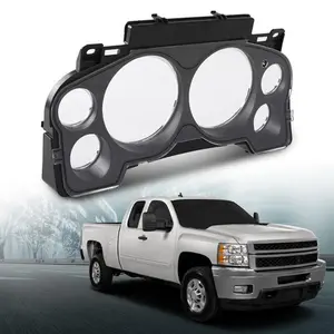Fit For 07-13 Silverado Sierra Tahoe Speedo Gauge Cluster Lens Cover Chrome Trim