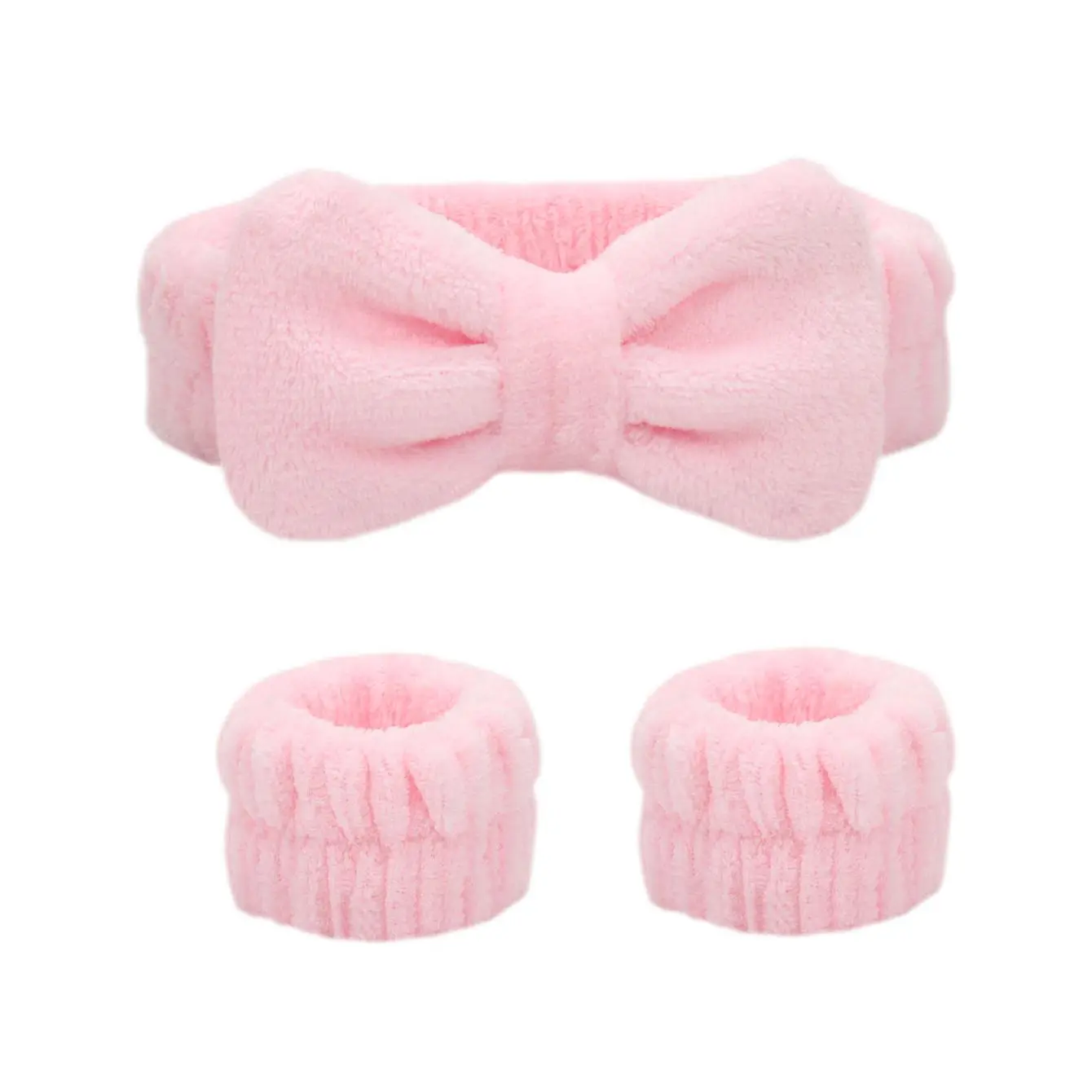 Face Washing & Wristband Set, 3 Counts/set Face Washing Soft Headband & Wristband, Facial Skin Care Tool for Women & Girls