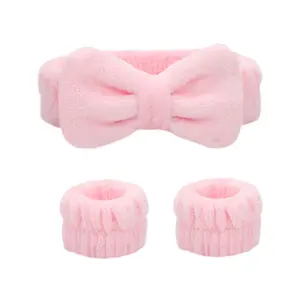 Face Washing & Wristband Set, 3 Counts/set Face Washing Soft Headband & Wristband, Facial Skin Care Tool for Women & Girls