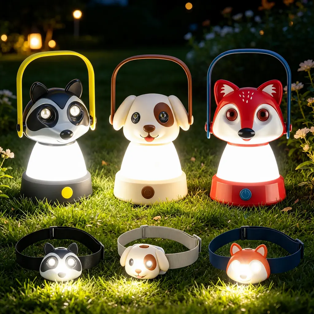 Kids Headlamp & Camping Lights, Kids Camping Essentials 2-in-1 Lantern & Headlamp Set, Rechargeable Lantern Toddler Flashlight Tent Portable Night Light for Bedroom Birthday Gift