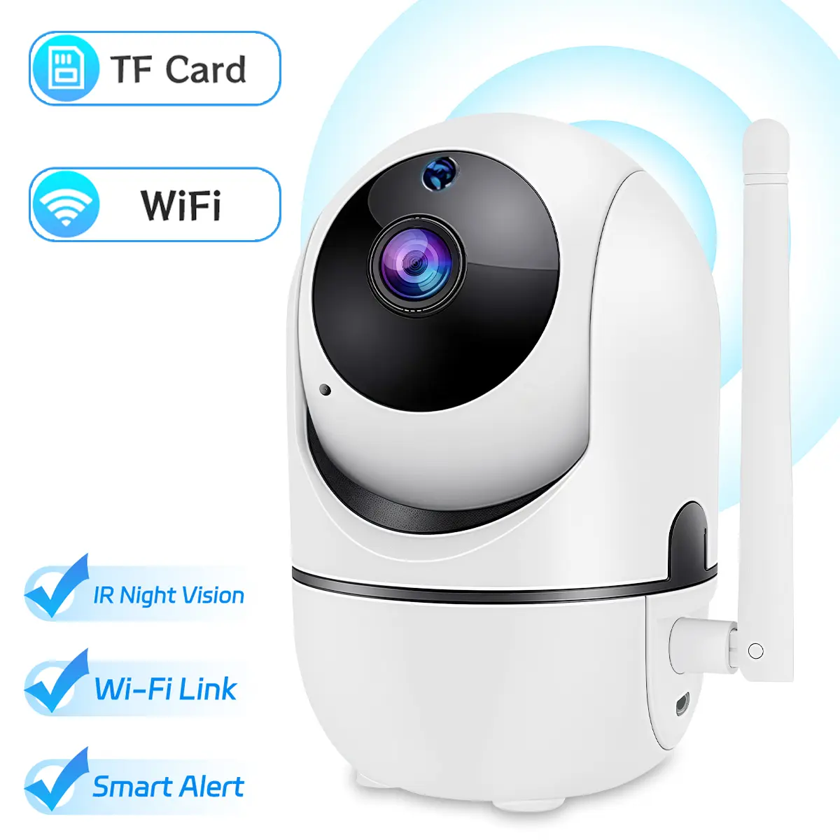 Smart Security Camera, 2.4G WiFi, IR Night Vision, Local & Cloud Storage, Motion Detection, Simple Setup for Small Shop & Store Daily Guard, Home Security Camera, Home Monitoring Camera, Wifi Surveillance Camera, Wifi Wireless Camera