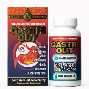 GASTRI OUT – Natural Digestive Support | 24-Hour Relief for Acidity, Reflux & Gastric Discomfort | Herbal Formula with Menta, Sábila, Boldo, Alcachofa & Lactobacilos | 60 Capletas / 1g