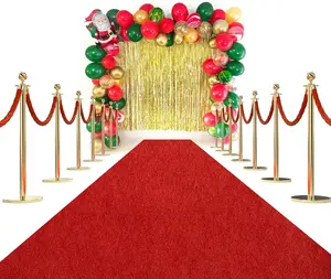 Red Carpet Runner Rug for Party and Event, Non-Slip TPR Rubber Backed Aisle Runway red Rug for Step, Proposal & Wedding Christmas Thanksgiving Decorations, Runway Rug for Prom(3 x 10ft, 450 GSM)