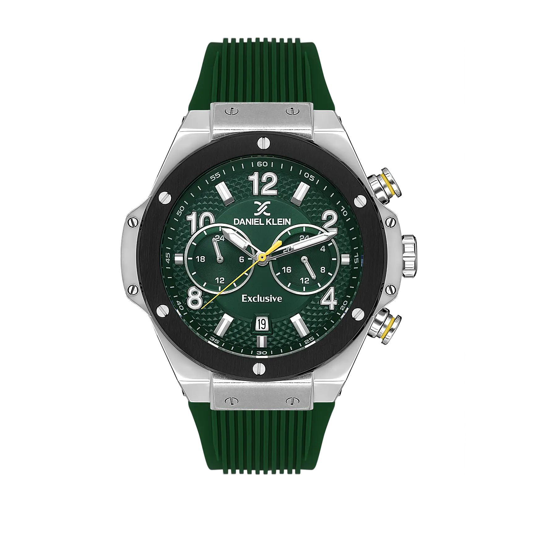 Daniel Klein Exclusive Men Green Rubber Watch