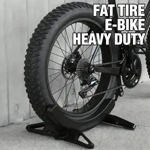 Heavy Duty Bike Floor Stand for E-Bikes & Fat Tires – Wide Tire Bicycle Parking Rack for Garage & Home Storage