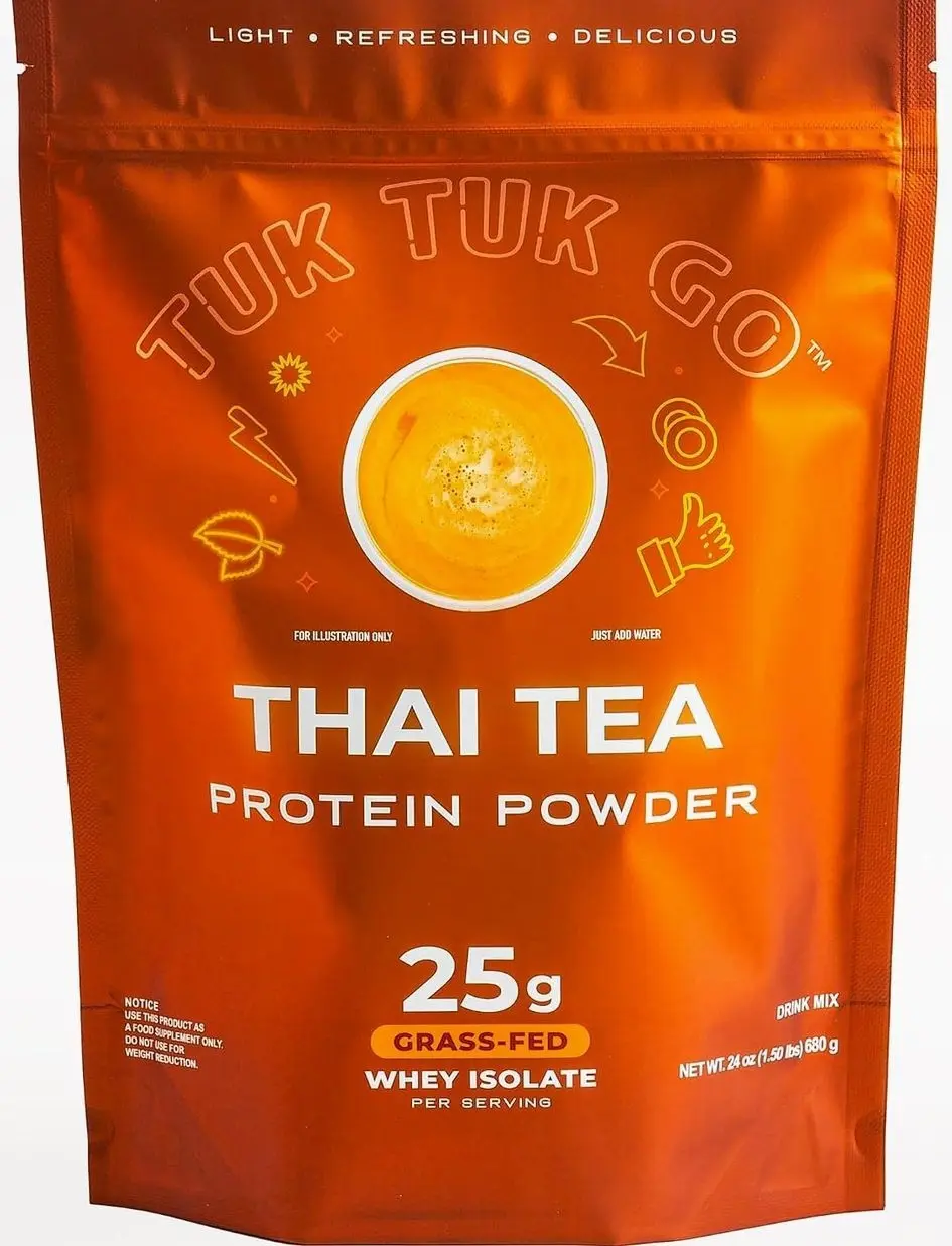 Clear Whey Protein Drink Mix - Thai Tea - 25g Clear Whey Isolate - Refreshing Flavor - 17 Servings - Post Workout Recovery