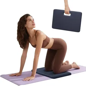 Yoga Knee Pad Foldable, TPE Soft Pad 24*17*0.5inch (Folding Size 17*12*1inch) for Knee Push-ups, Plank Support＆Elbow/Knee Support, Portable and Lightweight for Yoga Pilates, Fitness Exercise, Outdoor