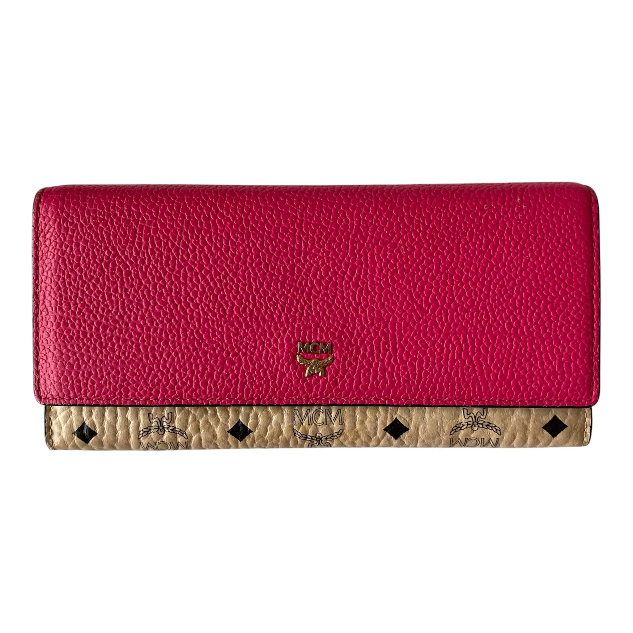 Pre-owned MCM Visetos Small leather goods FINAL SALE NO RETURN CANCELLATION long wallet Authentic with COA 75x4x13