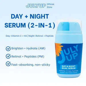 2-in-1 Dual Chamber Face Serum – Day Hydration + Night Renewal, Mix or Use Separately for Customized Skincare Nourishing Skin Gentle