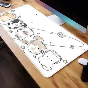 Cute Cat Pattern Mouse Pad, Rectangle Gaming Mouse Pad with Non-Slip Rubber Base, Office Desk Keyboard Mat for Home Office Game Room Desk, Desk Accessories