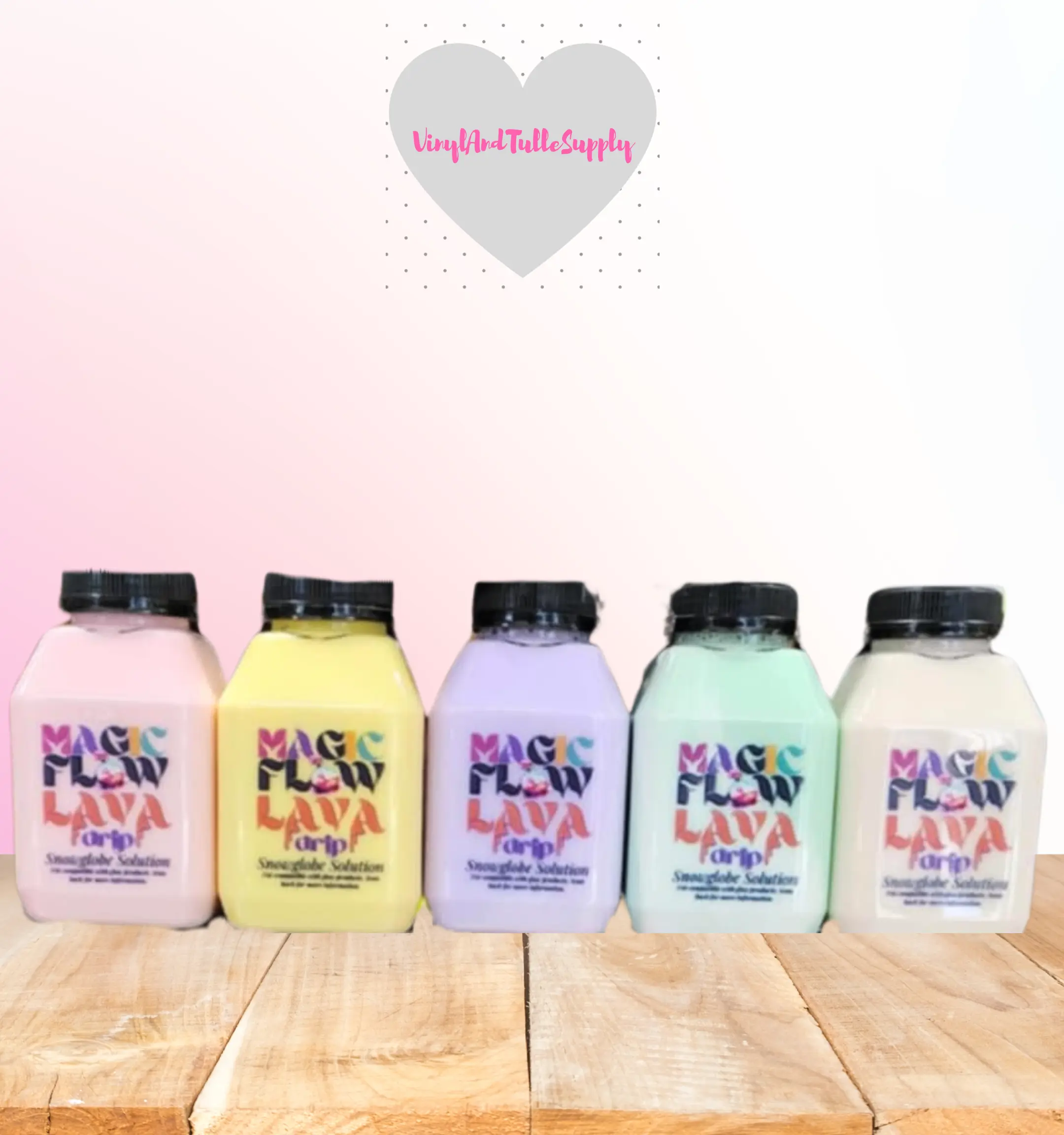 VTS Exclusive Collection Magic Flow Lava Drip Solutions Bundle, Glitter Mineral Oil Pour Bottled Cup Kitchenware Drinkware Set