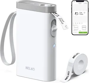 Nelko P21 Bluetooth Label Printer Wireless Mini Label Maker with 90 Fonts & 400 Templates for School Office Home White