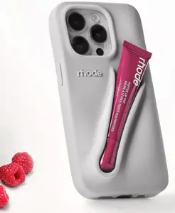 "(Super Sale 50%)Rhode Soft Silicone Case – Lip Gloss Holder for iPhone 11–16 Pro Max Plus NO LIPSTICK