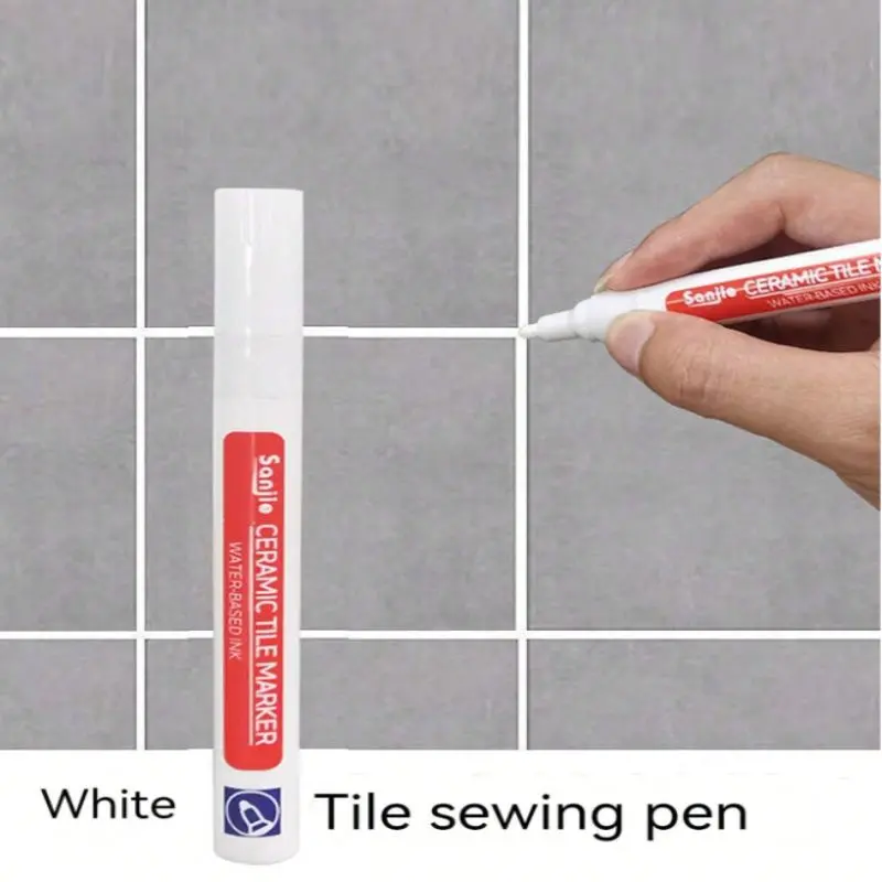 Waterproof Ceramic Tile Joint Filling Pen - 1pc for Kitchen, Bathroom, Wall & Floor Tile Gap Repair, Color Changing & Stickers for Home Decorations