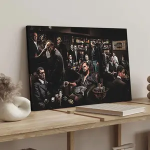 Gang Movie Character Pattern Unframed Painting, Modern Art Decoration, Living Room Bedroom Decoration, Hallway Office Mural, Art Wall Decoration, Ideal Gift, Artwork, Ornaments