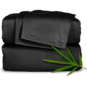 Jollyvogue Bamboo Cooling Bed Sheets - 14 Inch Deep Pocket Hotel-Grade Bedding Set for Room Decor, Ultra-Soft & Breathable for Hot Sleepers, Wrinkle-Resistant & Moisture-Wicking Bamboo Fabric, Double-Stitched Machine Washable Sheets