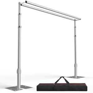 EMART 10x10ft Double Crossbar Pipe and Drape Backdrop Stand Kit, Heavy Duty Backdrop Stand, Adjustable Metal Frame with Flat Base for Wedding Birthday Party Decoration camera  from  tiktok