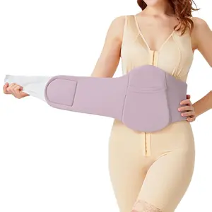 360 Lipo Foam Ab Board Post Surgery Wrap Adjustable Compression for Tummy Tuck Liposuction Recovery Breathable Purple Waist Cincher Swelling Control Flattening Belly Support with Hook-and-Loop Fasteners