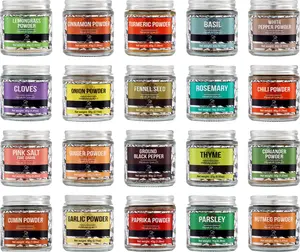 Soeos Spice Seasoning Set of 20, 31.49oz(903g), With Integrated Grinders, Salt and Pepper Grinder Set, Pure and Fresh Perfect for BBQ Seasoning Gift Set, Grilling Spice, Herb, Spice & Seasoning Gifts
