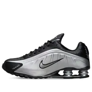 Nike Shox R4 Metallic Silver Black Men's HQ1988-007 New Sneakers