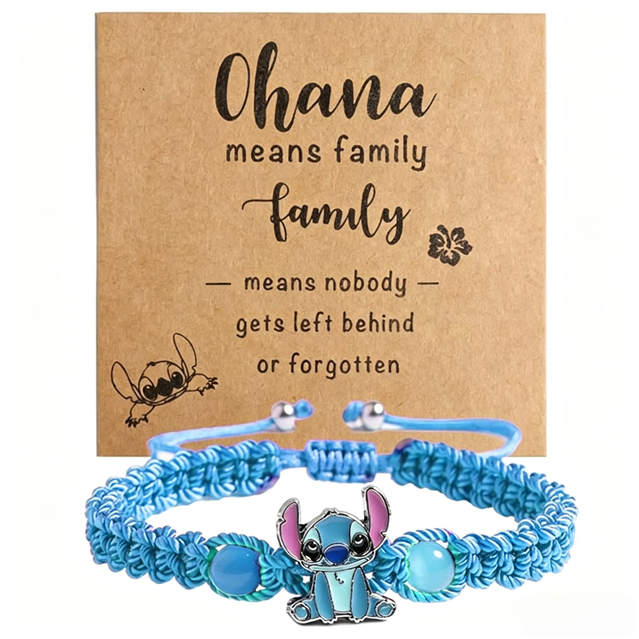 Disney Stitch Multicolor Bracelet, Cute Character Wrist Chain Fashion Jewelry Decor Accessory Collectible Gift for Girls Teens Fans