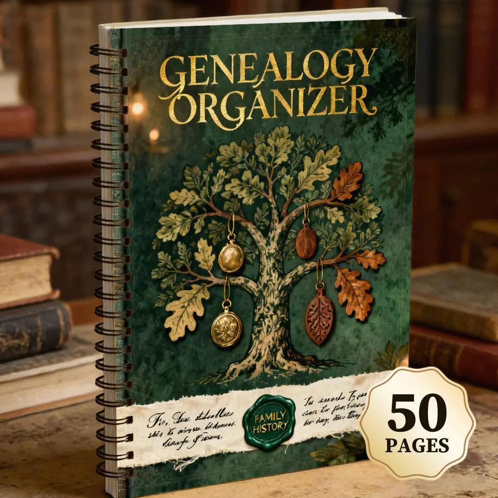 Family History Journal for Tracing Lineage, Heritage and Legacy, 50-Page Genealogy Composition Notebook, Ideal for Family History, Genetic Research, Weddings, Birthdays or Funerals, Perfect Gift for Family Historians and Genealogy Enthusiasts