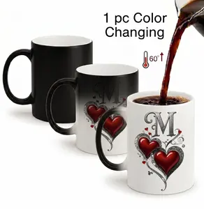 Magic Color Changing Mug with Handle, Perfect Gift for Mother's Day, Ceramic Cup  for Couples,Christmas Gift for Women,Magic Color Changing  Mug - Heat-Sensitive Ceramic Coffee Cup, Secret Surprise Gift for Couples