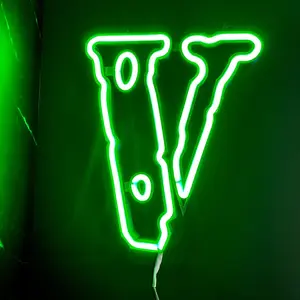 V LED Neon Sign - Dimmable Single Color Light with Remote Control for Wall Décor