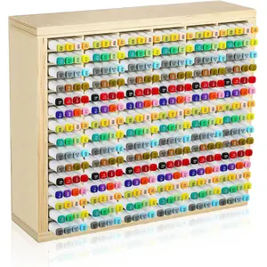 Wooden Marker Organizer for 360 Marker Storage Art Pens Storage Rack Watercolor Brushes Pens Color Pencils Organizer Holder for Desk