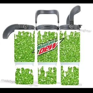 Mountain Dew Tumbler 30oz stainless steel Bottle Drinkware Water Bottles Cup Mug Portable Washable Bottled Reusable metal straw coffee tumblers Handmade Insulated Lid Christmas Gift girl