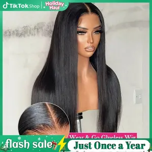 Bone Straight 4x6 5x5 Glueless Wig Brazilian Human Hair Wigs Transparent Lace Closure Wig for Women Ready to Wear 6x4 Lace Wig Pre Cut Pre Plucked On Sale 180% Density Bling Hair TikTokShopHolidayHaul