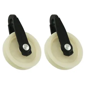 2PCS 2 Inch Nylon Clothesline Pulley, Outdoor Puller Rope Wire Rope Pulley, Clothes Puller Pulley, Nylon Pulley, Rope Pulley for Outdoor Clotheslines