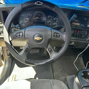 Carbon Fiber Microfiber Car Steering Wheel Cover, Compatible with Chevrolet Cruze Tahoe Colorado Bolt Silverado Aveo Spark Onix Captiva Cavalier Vehicle