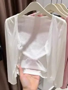 Lightweight Sheer Women's Cardigan for Spring and Summer, Long Sleeve Open Front Layering Piece, Perfect for Casual Knitwear, Womenswear, Knit Tops