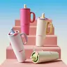 Dual-Drink Leak-Proof Tumbler 40 oz, 316 Stainless Steel Inner, Dual-Drink Lid (Straw + Direct Sip), Hot & Cold Retention, Cute for Office & Daily Use